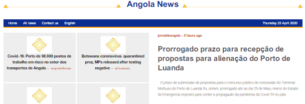 Prorrogado Prazo para Recepção de Propostas para Alienação do Porto de Luanda - Angola News